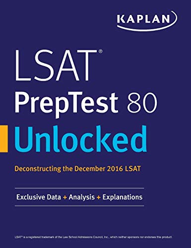 LSAT Preptest 80 Unlocked  Exclusive Data, Analysis & Explanations for the Dece [Paperback]