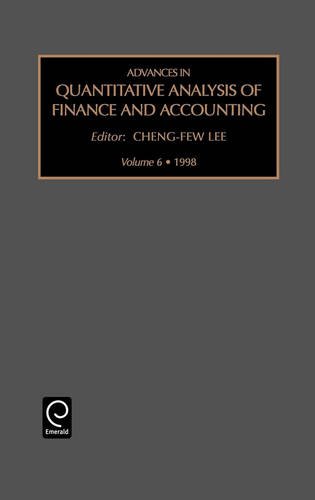 Advances in Quantitative Analysis of Finance and Accounting [Hardcover]