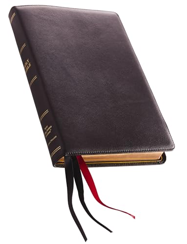 NKJV, Thinline Reference Bible, Large Print, Premium Goatskin Leather, Black, Pr [Leather / fine bindi]