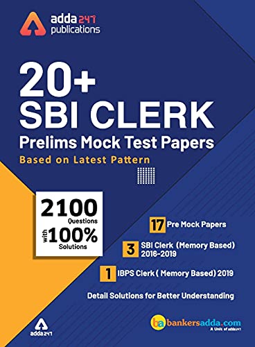 Adda247 Sbi Clerk Prelims Mock Test Book English Printed Edition