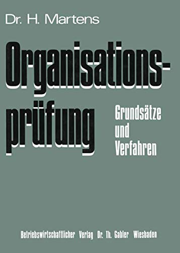 Organisationsprfung Grundstze und Verfahren [Paperback]