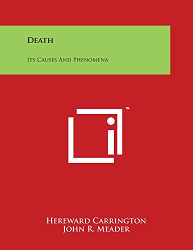 Death  Its Causes and Phenomena [Paperback]