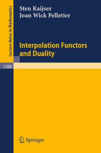 Interpolation Functors and Duality [Paperback]