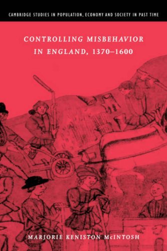 Controlling Misbehavior in England, 1370}}}1600 [Hardcover]