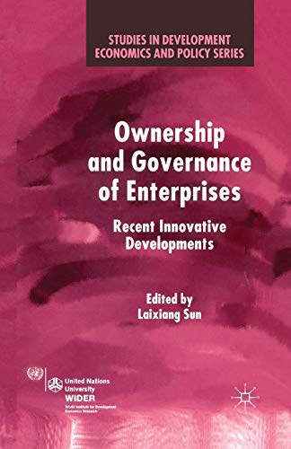 Ownership and Governance of Enterprises Recent Innovative Developments [Paperback]