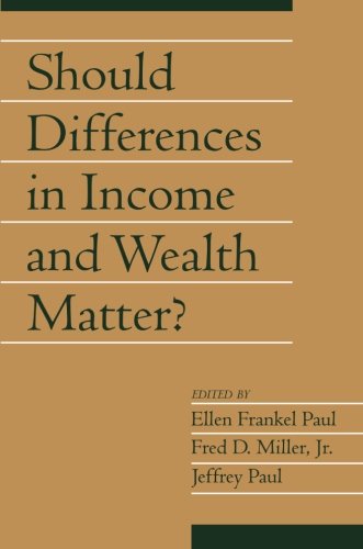 Should Differences in Income and Wealth Matter Volume 19, Part 1 [Paperback]