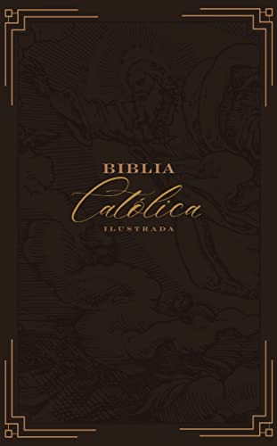 Biblia Catlica, Ilustrada, Piel genuina, Caf, Comfort Print [Leather / fine bindi]
