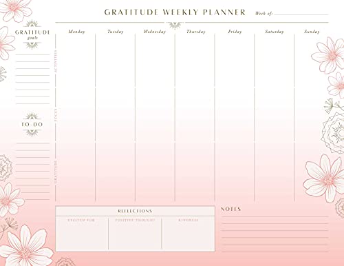 Gratitude Weekly Planner Notepad (Mindfulness Gifts, Gratitude Journal for Wome [Paperback]