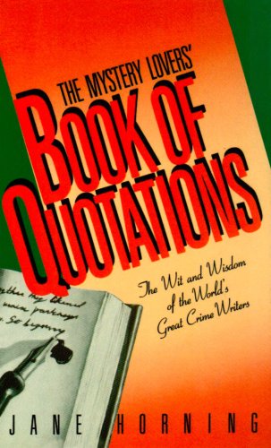 The Mystery Lovers' Book of Quotations [Hardcover]