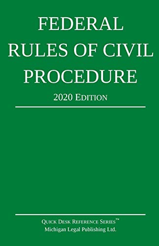 Federal Rules of Civil Procedure 2020 Edition  With Statutory Supplement [Paperback]