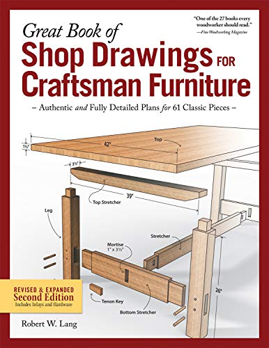 Great Book of Shop Drawings for Craftsman Furniture, Revised &amp Expanded Seco [Hardcover]
