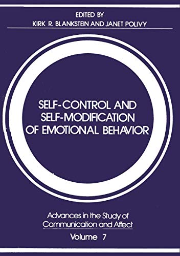 Self-Control and Self-Modification of Emotional Behavior [Paperback]