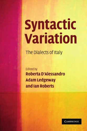 Syntactic Variation The Dialects of Italy [Paperback]