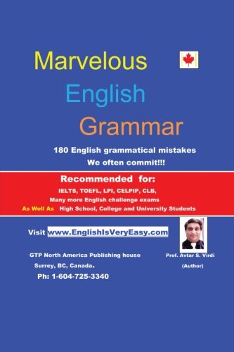 Marvelous English Grammar  180 English Grammatical Mistakes [Paperback]