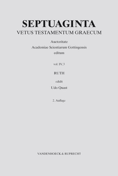 Septuaginta. Vetus Testamentum Graecum Band 4,3 Ruth [Hardcover]