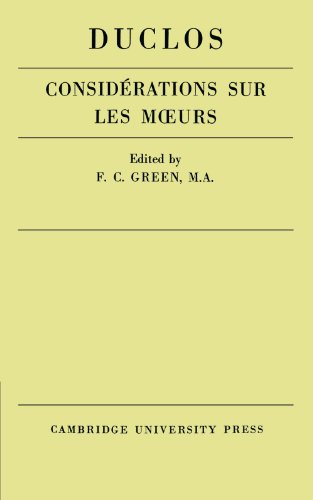 Considrations sur les Murs de ce Siecle [Paperback]