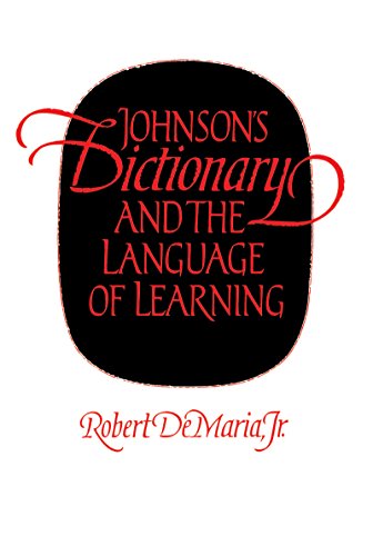 Johnson's Dictionary And The Language Of Learning [Paperback]