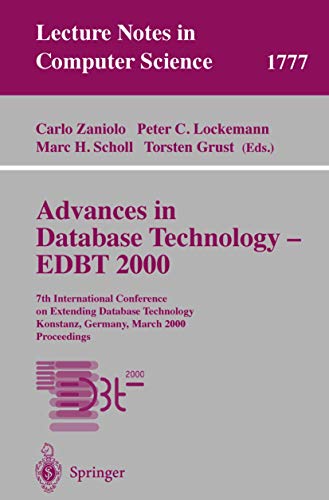Advances in Database Technology - EDBT 2000 7th International Conference on Ext [Paperback]