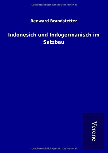 Indonesich Und Indogermanisch Im Satzbau (german Edition) [Paperback]