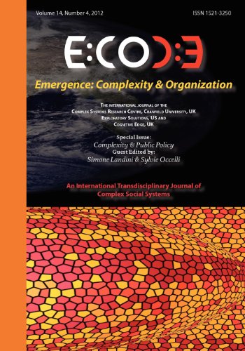 Emergence  Complexity and Public Policy Complexity and Organization [Paperback]