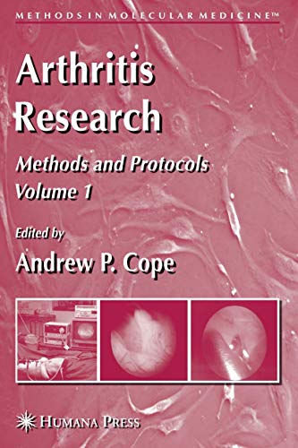 Arthritis Research Volume 1 Methods and Protocols [Paperback]
