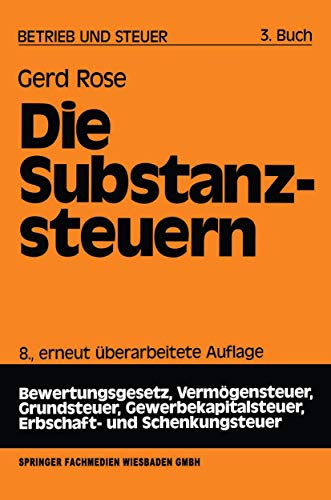 Die Substanzsteuern [Paperback]
