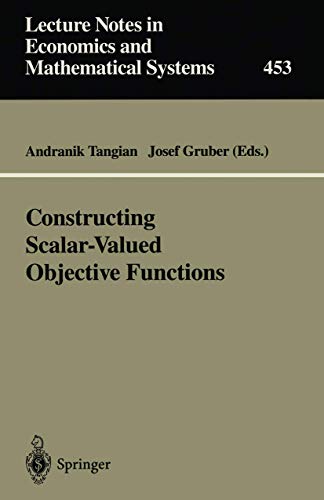 Constructing Scalar-Valued Objective Functions Proceedings of the Third Interna [Paperback]