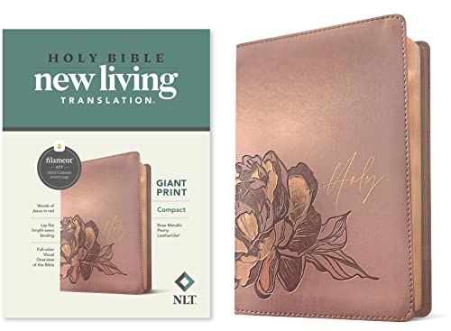 NLT Compact Giant Print Bible, Filament Enabled Edition (Red Letter, LeatherLike [Leather / fine bindi]