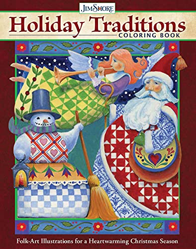 Jim Shore Holiday Traditions Coloring Book Folk-Art Illustrations for a Heartwa [Paperback]