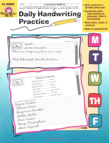 Daily Handwriting Practice Contemporary Cursive [Paperback]
