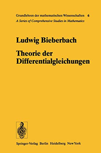 Theorie der Differentialgleichungen Vorlesungen aus dem Gesamtgebiet der Gewhn [Paperback]