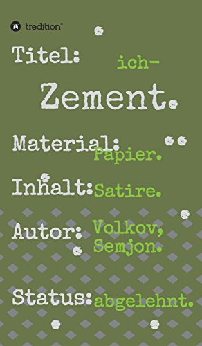 Ich-Zement. (german Edition) [Hardcover]