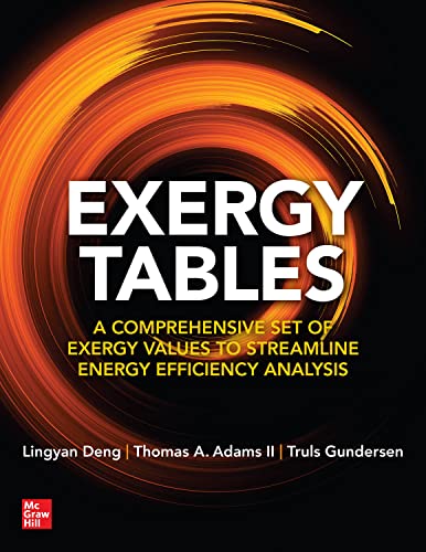 Exergy Tables A Comprehensive Set of Exergy Values to Streamline Energy Efficie [Paperback]