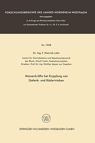 Massenkrfte bei Kopplung von Gelenk- und Rdertrieben [Paperback]