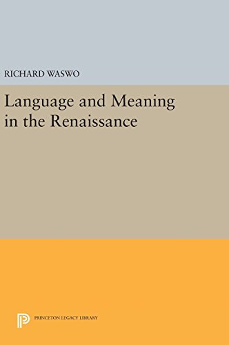 Language and Meaning in the Renaissance [Hardcover]