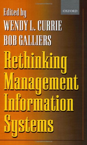 Rethinking Management Information Systems An Interdisciplinary Perspective [Paperback]