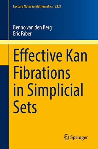 Effective Kan Fibrations in Simplicial Sets [Paperback]