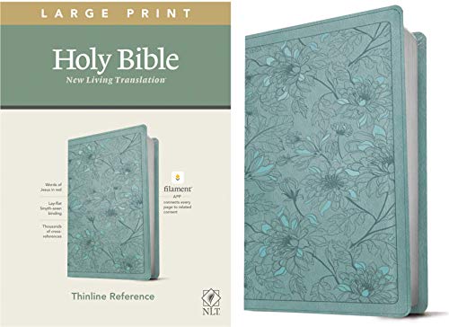 NLT Large Print Thinline Reference Bible, Filament Enabled Edition (Red Letter,  [Leather / fine bindi]
