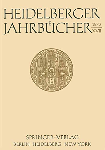 Heidelberger Jahrbcher XVII [Paperback]