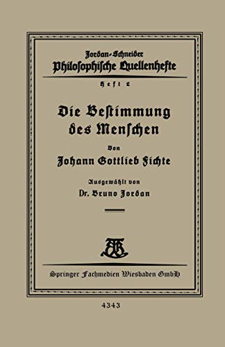 Die Bestimmung des Menschen [Paperback]