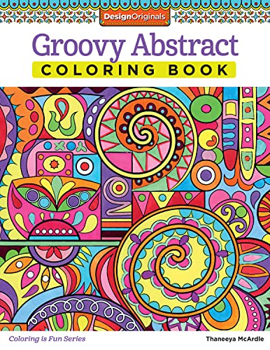 Groovy Abstract Coloring Book [Paperback]