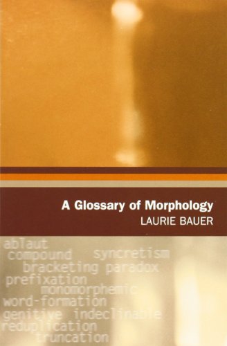 A Glossary Of Morphology [Paperback]