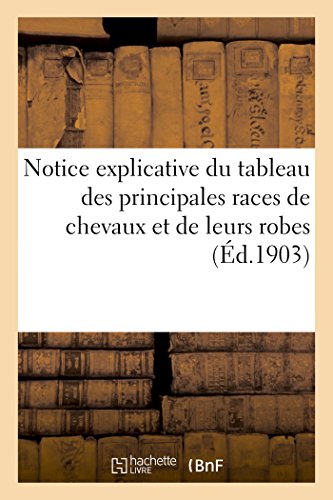 Notice Explicative du Tableau des Principales Races de Chevaux et de Leurs Robes [Paperback]
