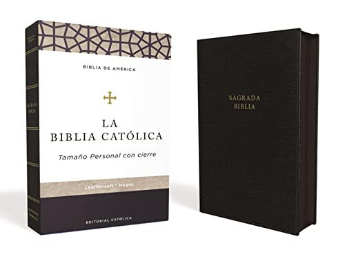 Biblia Catlica, Tamao personal, Leathersoft, Negra, con Cierre, Comfort Print [Leather / fine bindi]