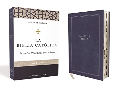 Biblia Catlica, Tamao personal,Tapa dura, Azul, con ndice, Comfort Print [Hardcover]