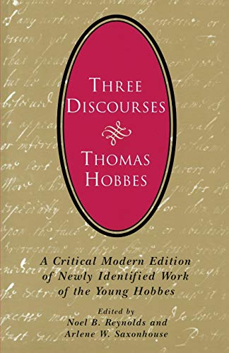 Three Discourses A Critical Modern Edition of Newly Identified Work of the Youn [Paperback]
