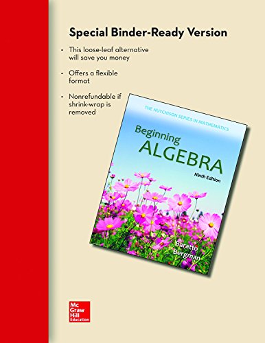 Loose Leaf for Beginning Algebra [Loose-leaf]