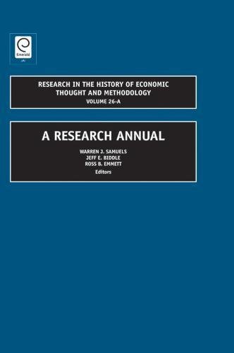 Research In The History Of Economic Thought And Methodology, Volume 26a [Hardcover]