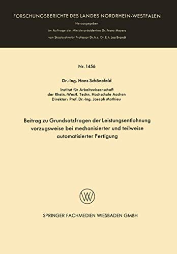 Beitrag zu Grundsatzfragen der Leistungsentlohnung vorzugsweise bei mechanisiert [Paperback]