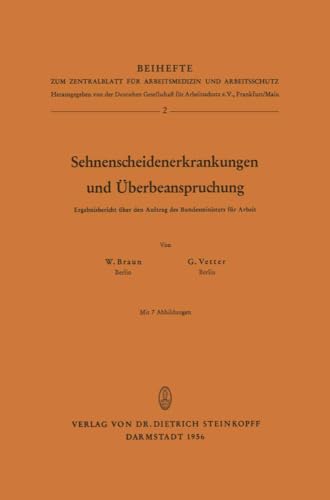 Sehnenscheidenerkrankungen und berbeanspruchung Ergebnisbericht ber den Auftr [Paperback]